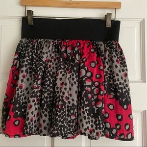 **3 for $20!!** Banded Mini Skirt Spotted Leopard Gray Hot Pink Black Forever 21